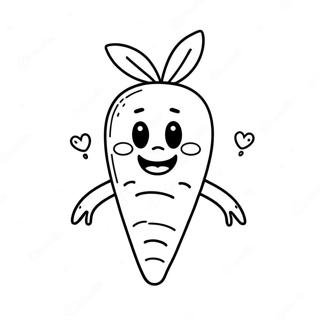 Cute Carrot With A Smile Coloring Page 4411-3516