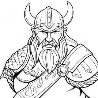 Viking Warrior Coloring Page 44124-34926