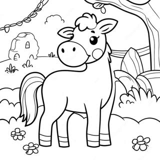 Cute Barnyard Animals Coloring Page 44144-34901