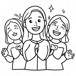 Joyful Catholic Students Coloring Page 44164-34920