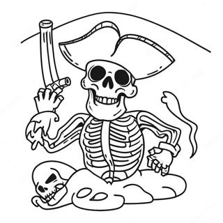 Pirate Skeleton Coloring Pages