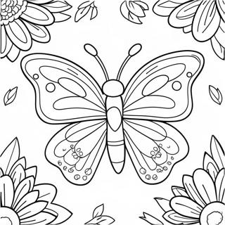 Butterfly Rainbow Coloring Pages