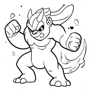 Fiery Infernape Battle Coloring Page 44224-34958