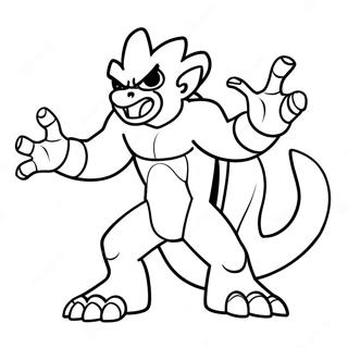 Fiery Infernape Battle Coloring Page 44224-34959