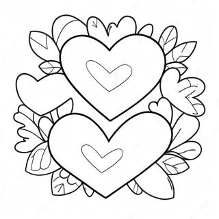 Cute Xoxo Hearts Coloring Page 44244-34974