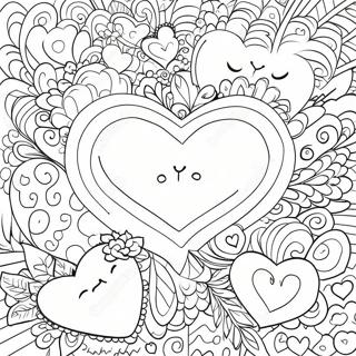 Cute Xoxo Hearts Coloring Page 44244-34976