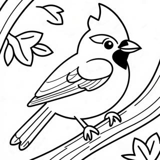 Colorful Blue Jay In A Tree Coloring Page 44264-34987