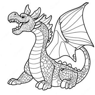 Mythical Dragon For Adults Coloring Pages