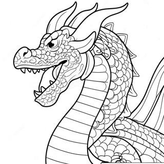 Majestic Fire-Breathing Dragon Coloring Page 4431-3528