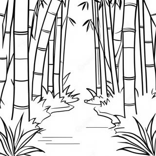 Bamboo Forest Coloring Page 44343-35054