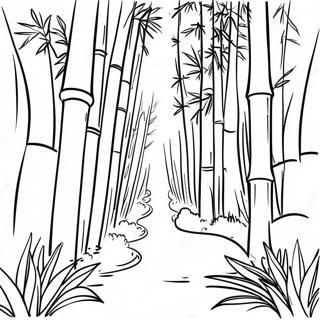 Bamboo Forest Coloring Page 44343-35056