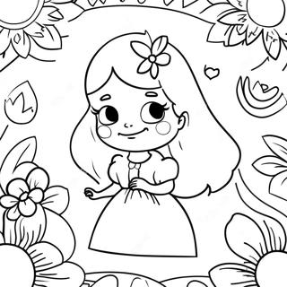 Alice In Wonderland Flowers Coloring Pages