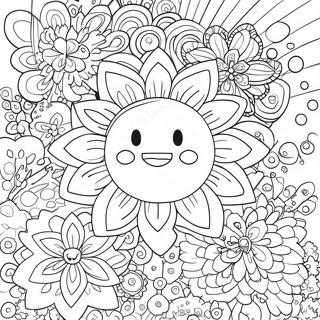 Página Para Colorir Flor De Takashi Murakami 44383-35085