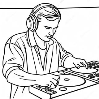 Dj Mixing Music Coloring Page 44403-35100