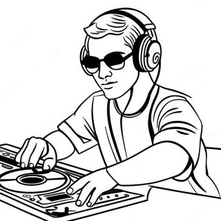 Cool Dj With Headphones Coloring Page 44404-35094