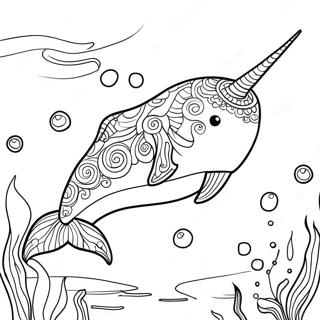 Narwhal Coloring Pages