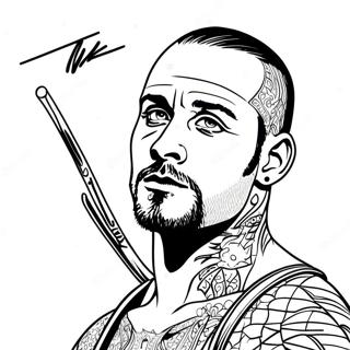 Cm Punk Coloring Page 44413-35102