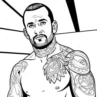 Cm Punk Coloring Page 44413-35103