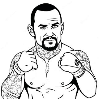 Cm Punk In Action Coloring Page 44414-35125