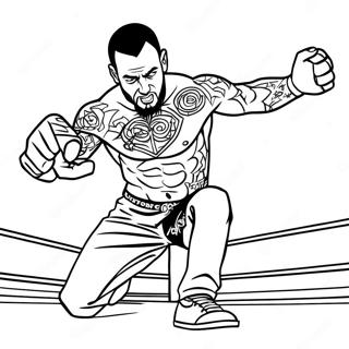 Cm Punk In Action Coloring Page 44414-35127