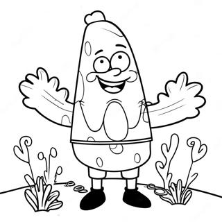 Spongebob With Turkey Coloring Page 44454-35147