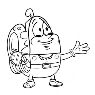 Spongebob With Turkey Coloring Page 44454-35148