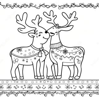 Ugly Christmas Sweater With Reindeer Coloring Page 4450-3553