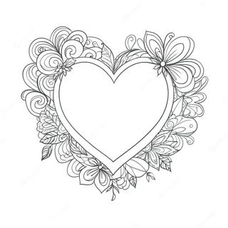 Romantic Heart Coloring Page 44553-35214