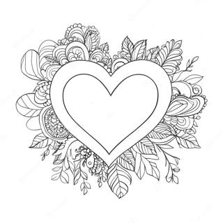 Romantic Heart Coloring Page 44553-35215