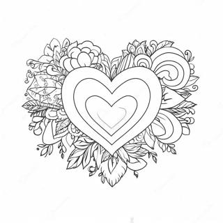 Romantic Heart Coloring Page 44553-35216