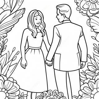 Couple Holding Hands Coloring Page 44554-35211