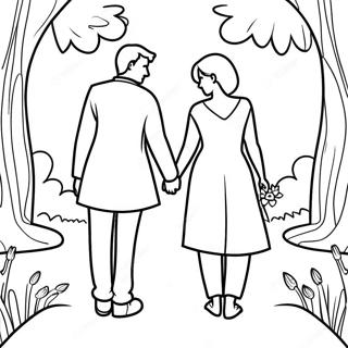 Couple Holding Hands Coloring Page 44554-35212