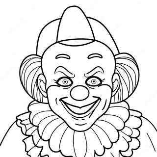 Funny It Clown Coloring Page 44584-35247