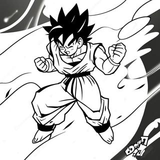 Goku Siyah Boyama Sayfaları