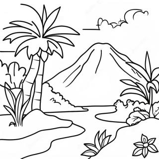 Colorful Honduras Landscape Coloring Page 44614-35262