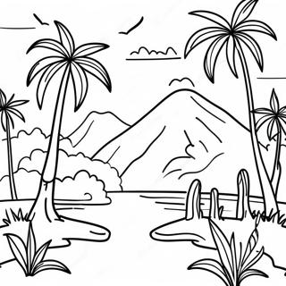 Colorful Honduras Landscape Coloring Page 44614-35264