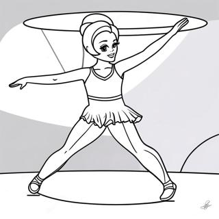 Barbie Gymnastics Coloring Pages