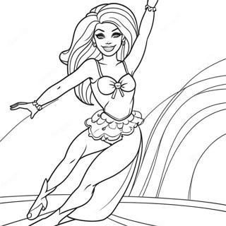 Barbie Gymnastics Coloring Pages