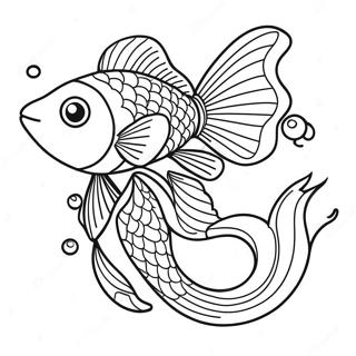 Goldfish Swim School Coloring Pages