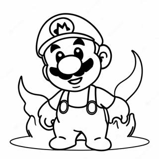 Fire Mario Coloring Pages