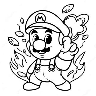 Page À Colorier Fire Mario 44723-35348