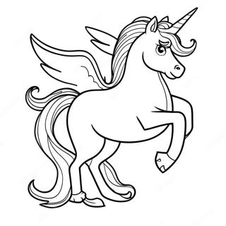 White Unicorn Coloring Page 44763-35382