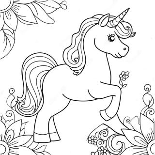 White Unicorn Coloring Page 44763-35384