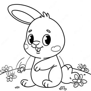 Cute White Bunny Coloring Page 44764-35385