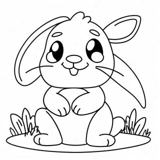 Cute White Bunny Coloring Page 44764-35387