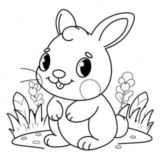 Cute White Bunny Coloring Page 44764-35388