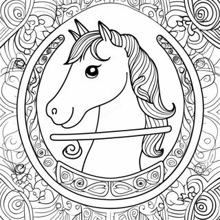 Lucky Horse Shoe Coloring Page 44784-35409