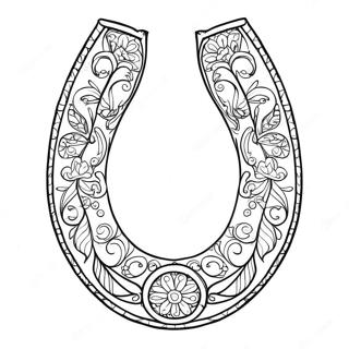 Lucky Horse Shoe Coloring Page 44784-35410