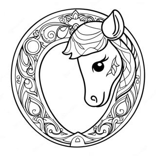 Lucky Horse Shoe Coloring Page 44784-35411