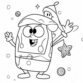 Kleurplaat Van Spongebob Met Kerstmis 44803-35418